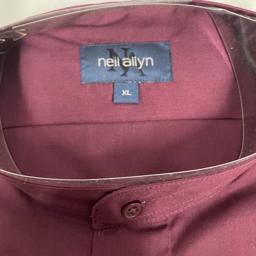 Neil Allyn Long sleeve burgundy men's shirt new with tags size XL